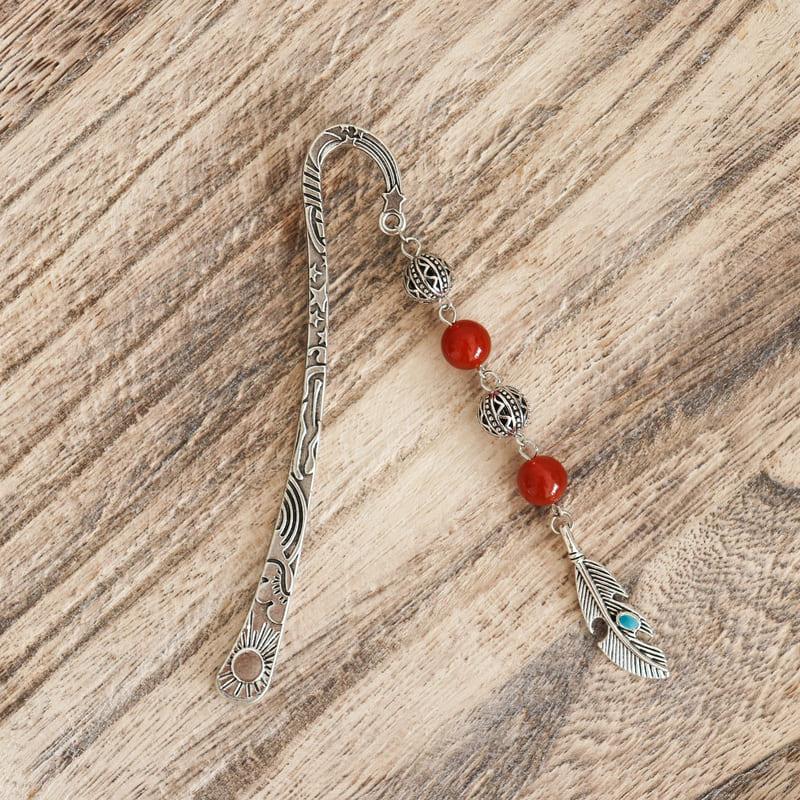 Rigid fine stone bookmark - Carnelian