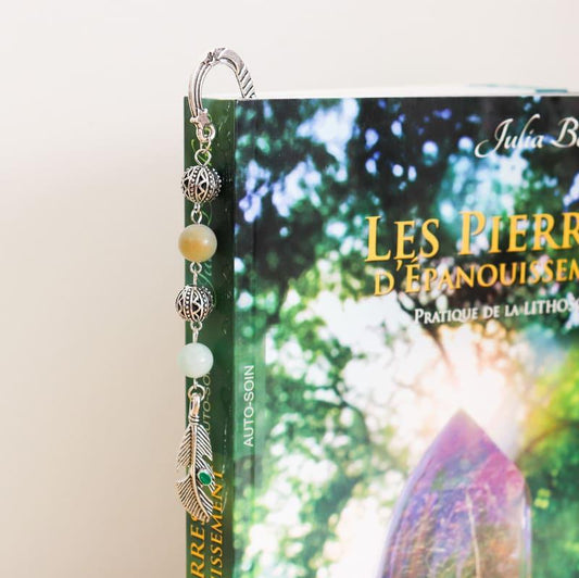 Marque-page rigide en pierre fine - Pierres mixtes